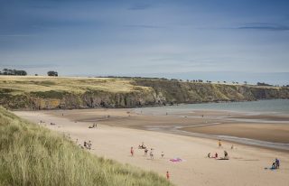 Lunan Bay beach, Angus
