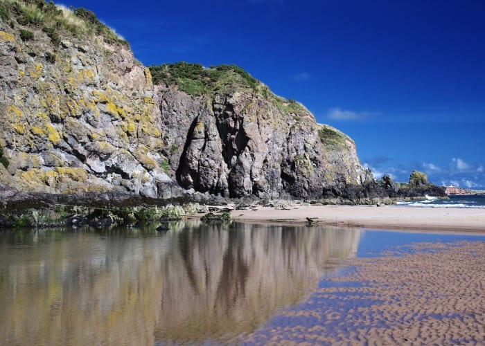 Lunan Bay cliffs