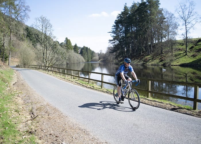 Cyclist at Glenisla