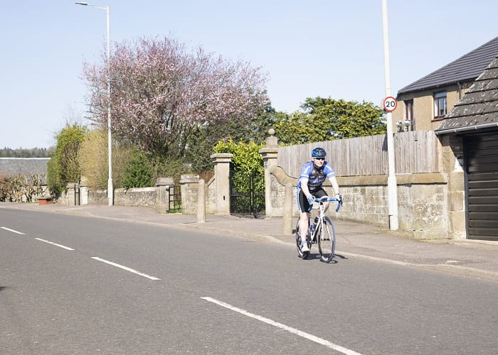 Cyclist at Newbigging