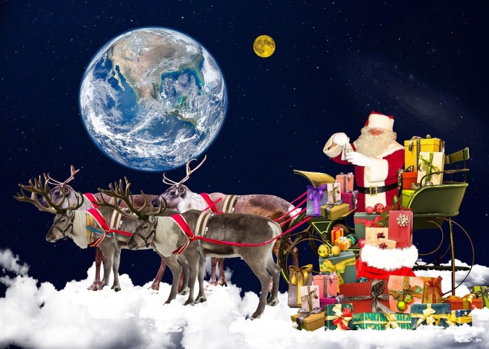 Santa on Sleigh