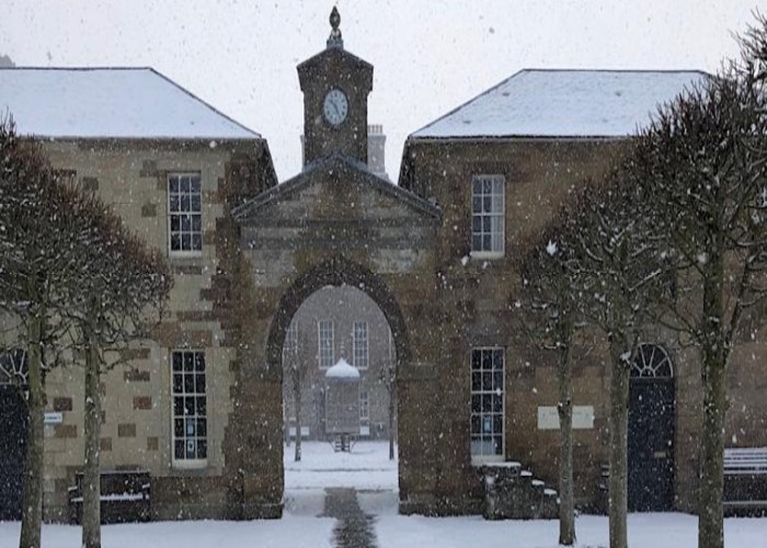 House of Dun in Snow